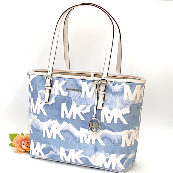 MICHAEL KORS MEDIUM SHIBORI PRINT LOGO TOTE BAG - Picture 3 of 16
